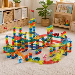 Create and Play with 348PCS Dinosaur Magnetic Tiles