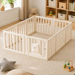 Kids Playpen 10 Panels Safety Enclosure Indoor Outdoor Portable Play Pen Gate