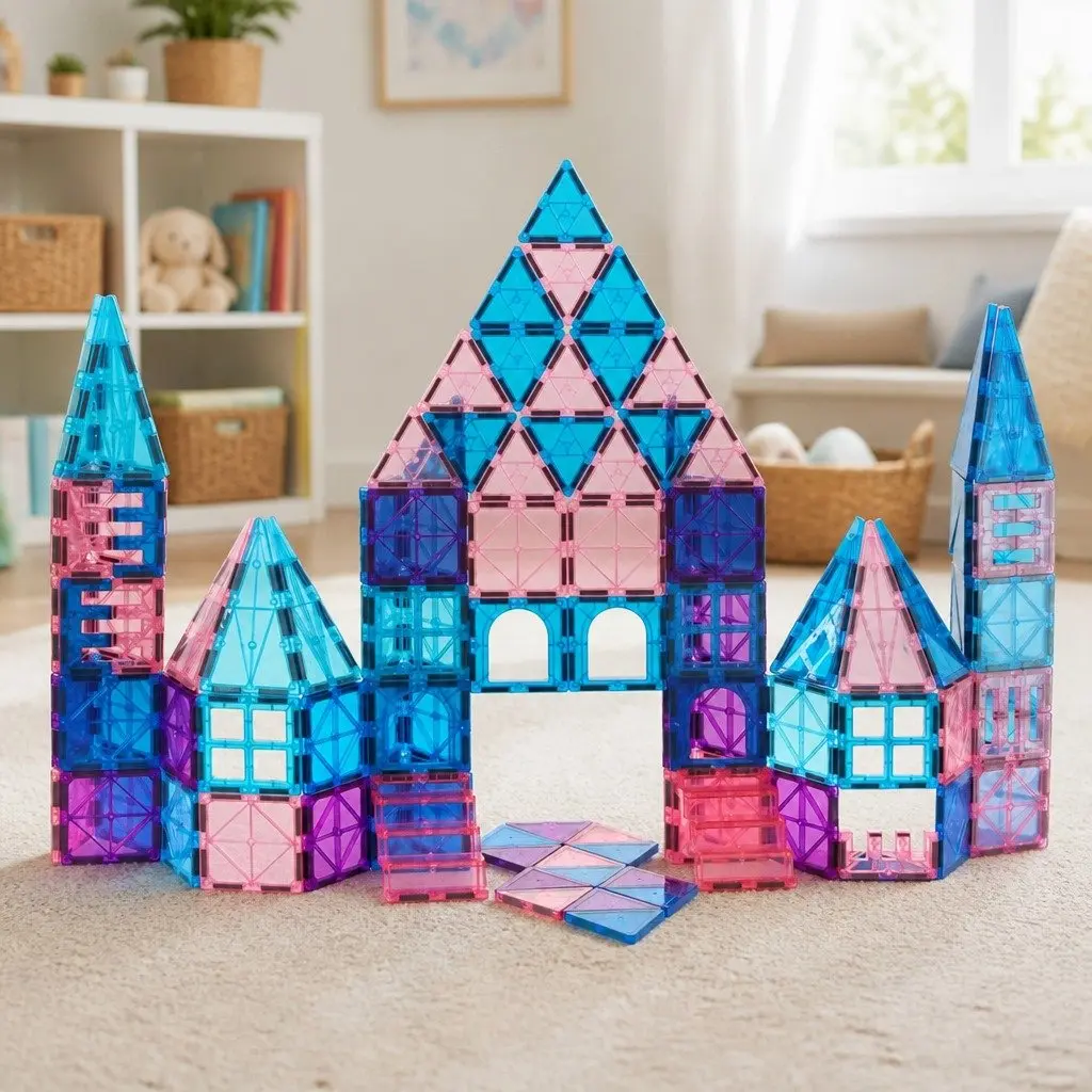 Magnetic Tiles Building Blocks Frozen-Themed 120 Piece