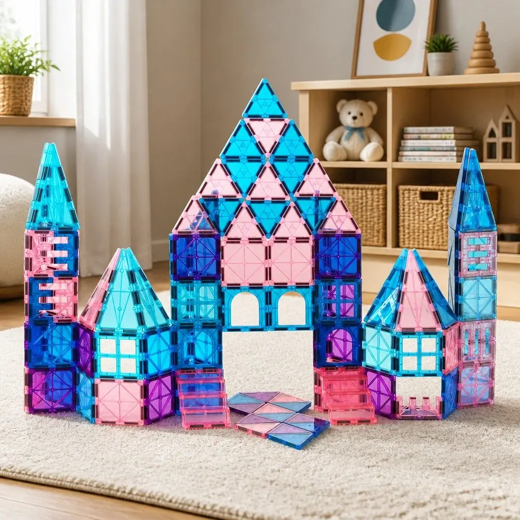 Magnetic Tiles Building Blocks Frozen-Themed 120 Piece