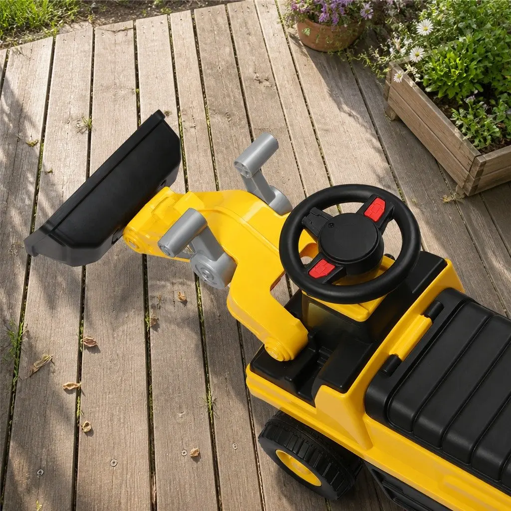 Kids Ride-On Excavator Toy Interactive Scoop Digger 90cm Length