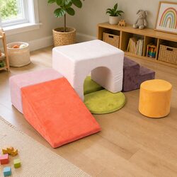 Join the Fun: Kids Climbing Foam Blocks Playset - 7 Pieces