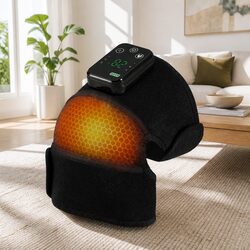 Heated Knee Massager Cordless 3-in-1 Electric Massage Brace Pain Relief
