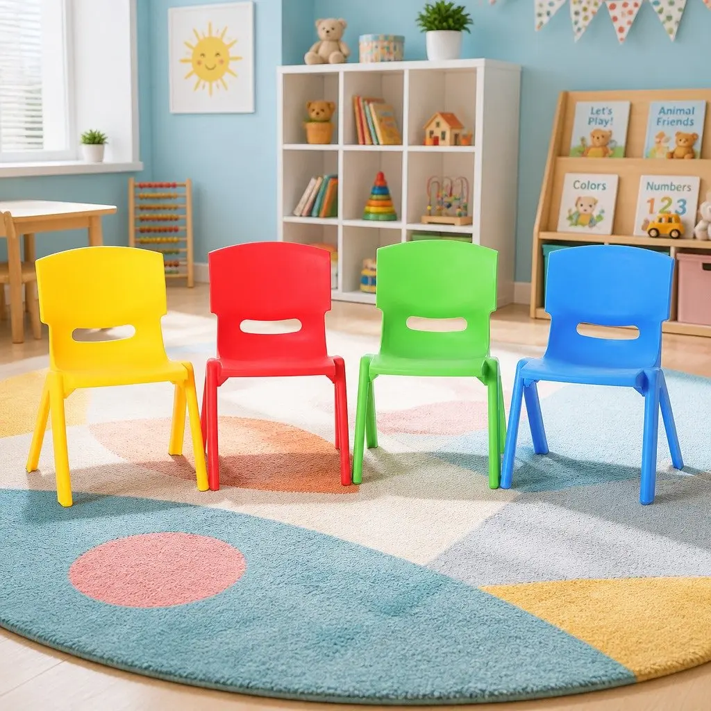 4 Multicoloured Kids Chairs