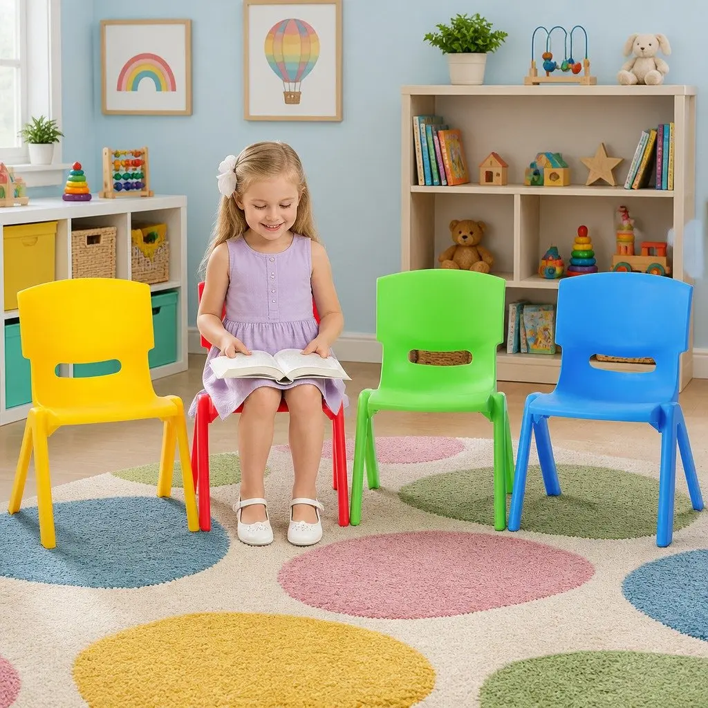 4 Multicoloured Kids Chairs