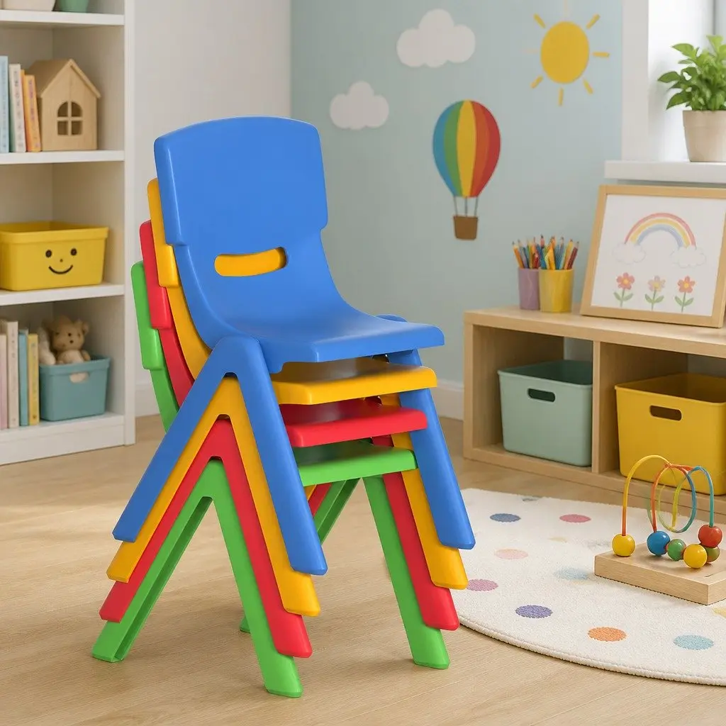 Kids Activity Table and Chairs Set 5 Piece Study Desk Furniture for Children