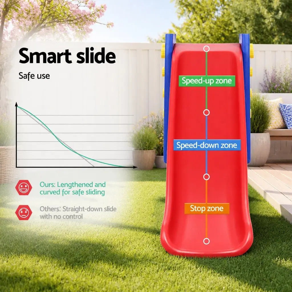 Kids 3-in-1 Slide Swing Set