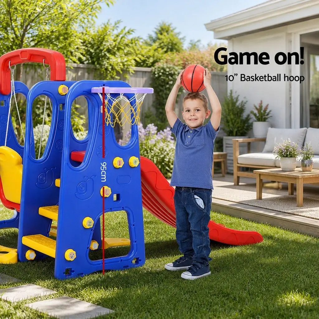 Kids 3-in-1 Slide Swing Set