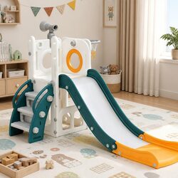 Your Child's Next Favorite: Kids Slide Set with Basketball Hoop