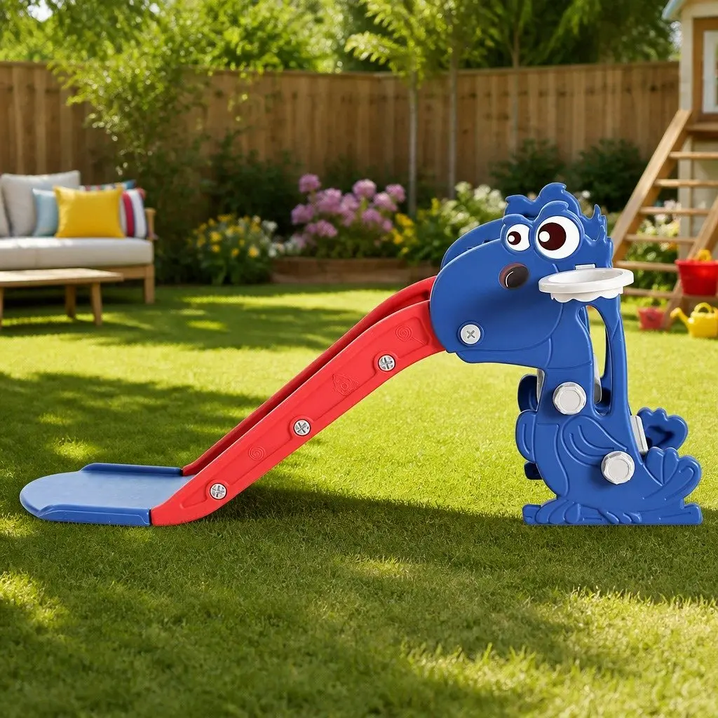 Kids Slide and Basketball Set