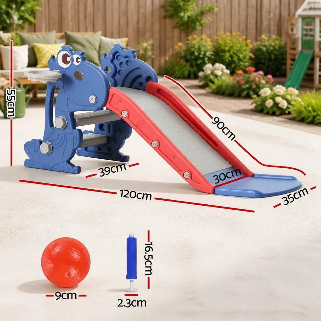 Kids Slide and Basketball Set