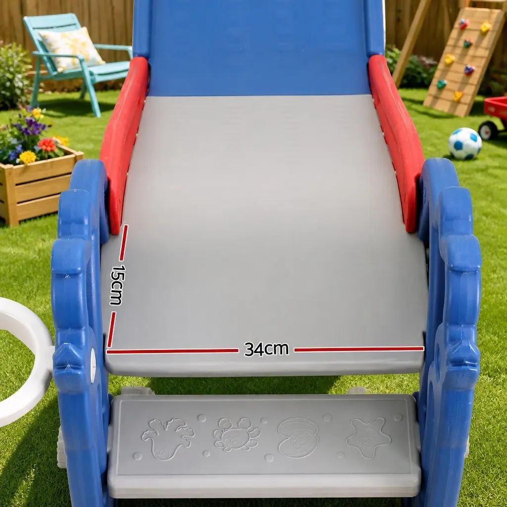 Kids Slide and Basketball Set