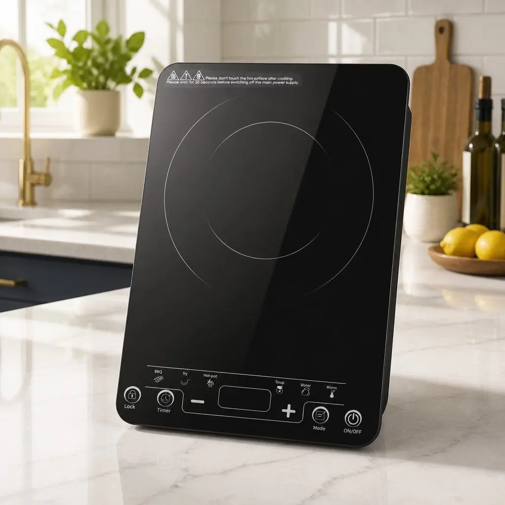 Single Burner Portable Induction Cooktop Electric Hot Plate 35cm x 28cm x 4.7cm