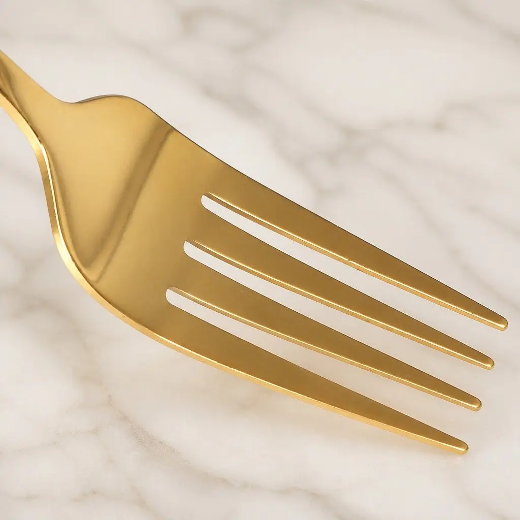 Stainless Steel Cutlery Set Gold 30 Pieces Dining Flatware Forks Knives Spoons