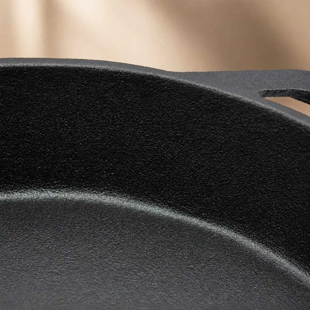Cast Iron Frying Pan Non Stick Skillet All Cooktops Induction Camping Cooking