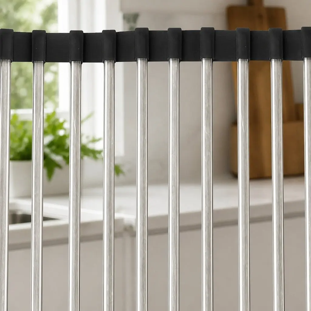 Rollable Dish Drying Rack for Kitchen Convenience