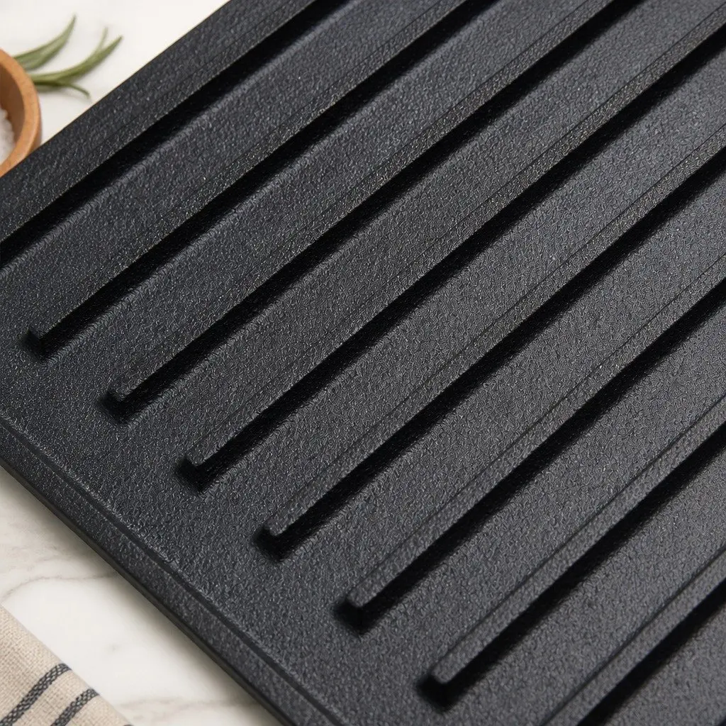 Cast Iron Reversible Griddle Pan Smooth and Ribbed Grill 49.5cm