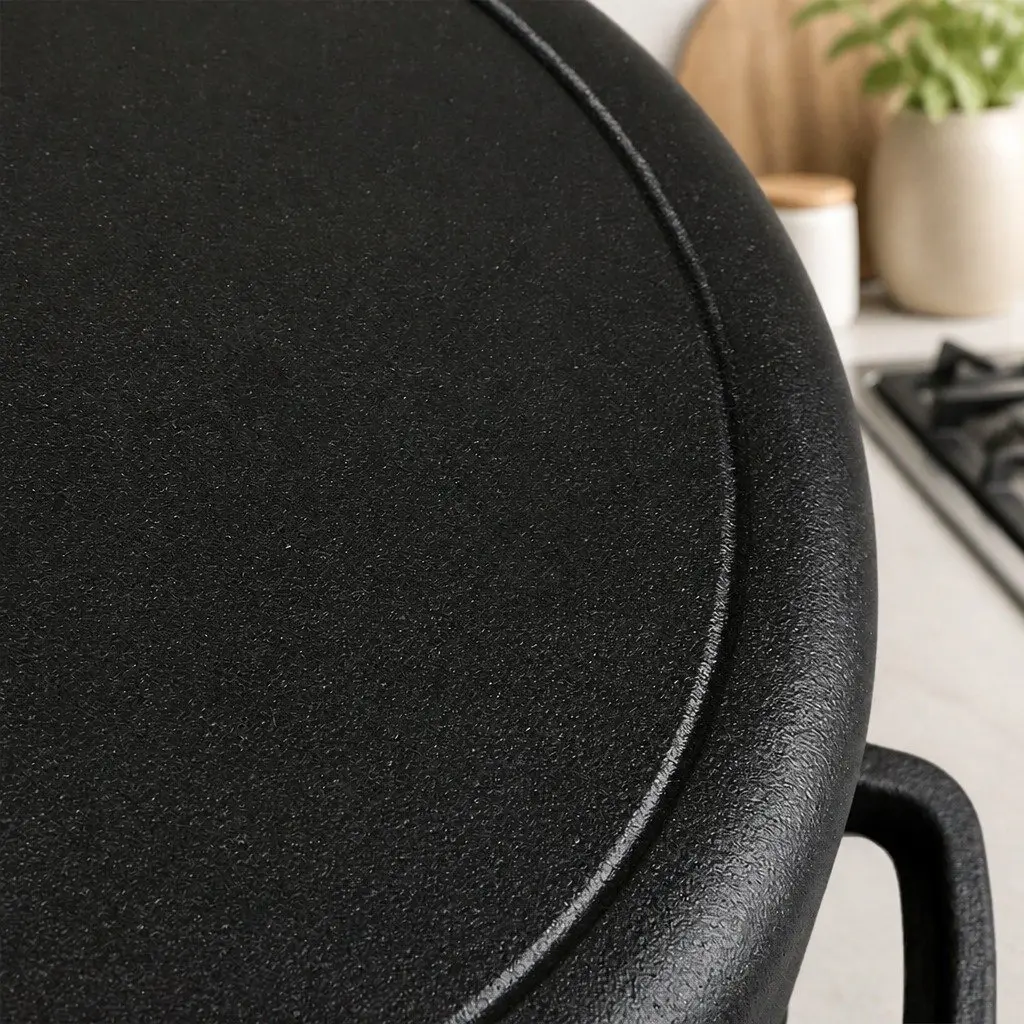 Cast Iron Double Dutch Oven 5.84L 2-in-1 Shallow Pan Deep Pot Cooking Set