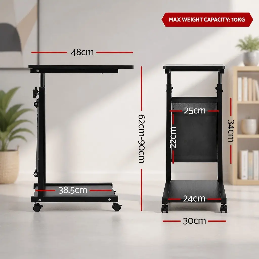 Mobile Laptop Desk Height Adjustable Portable Computer Table 48CM