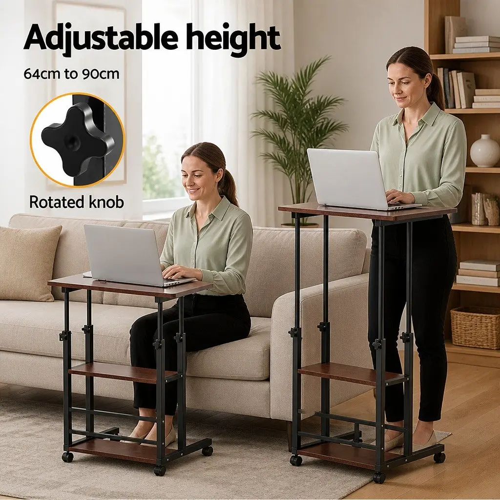 Mobile Laptop Desk Height Adjustable 60CM with Storage