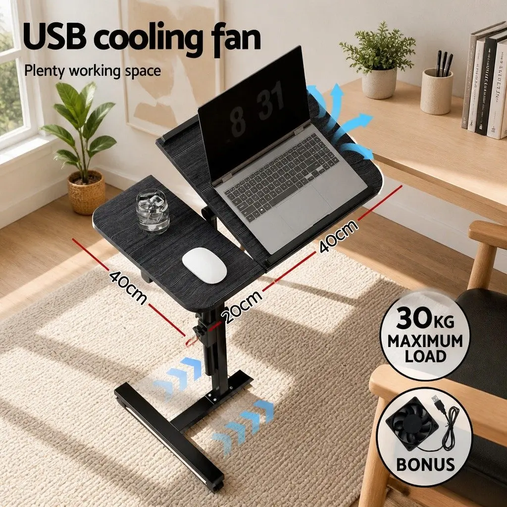 Laptop Stand Adjustable Swivel Tilting 60cm Portable with USB Fan