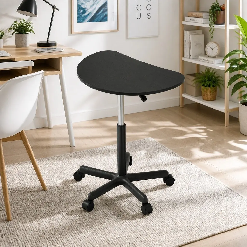 Black Height Adjustable Laptop Desk for Comfort
