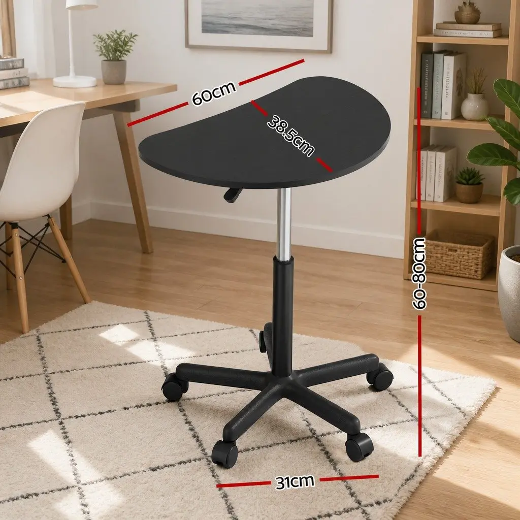 Black Height Adjustable Laptop Desk for Comfort
