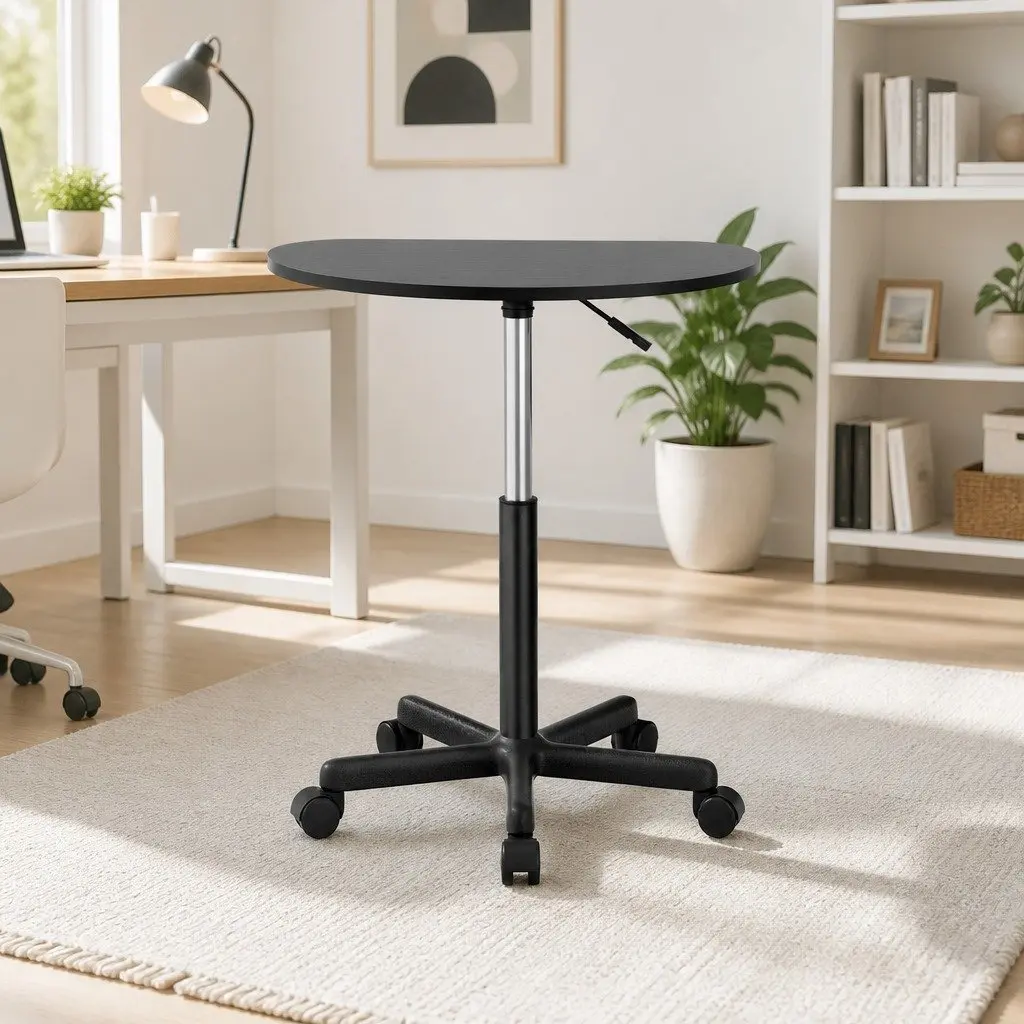 Black Height Adjustable Laptop Desk for Comfort