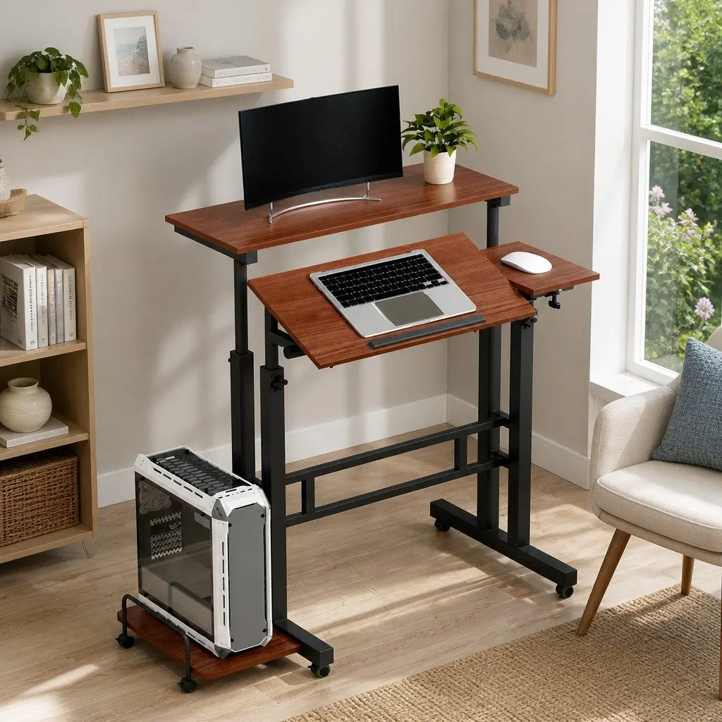 Mobile Twin Laptop Desk for Flexibility