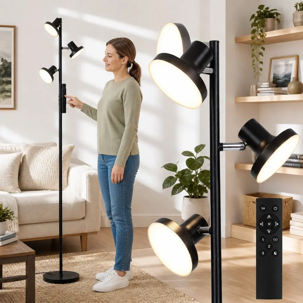 3-Head LED Floor Lamp