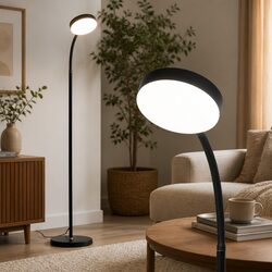 LED Floor Lamp with Remote Control Adjustable Brightness Colour Temperature