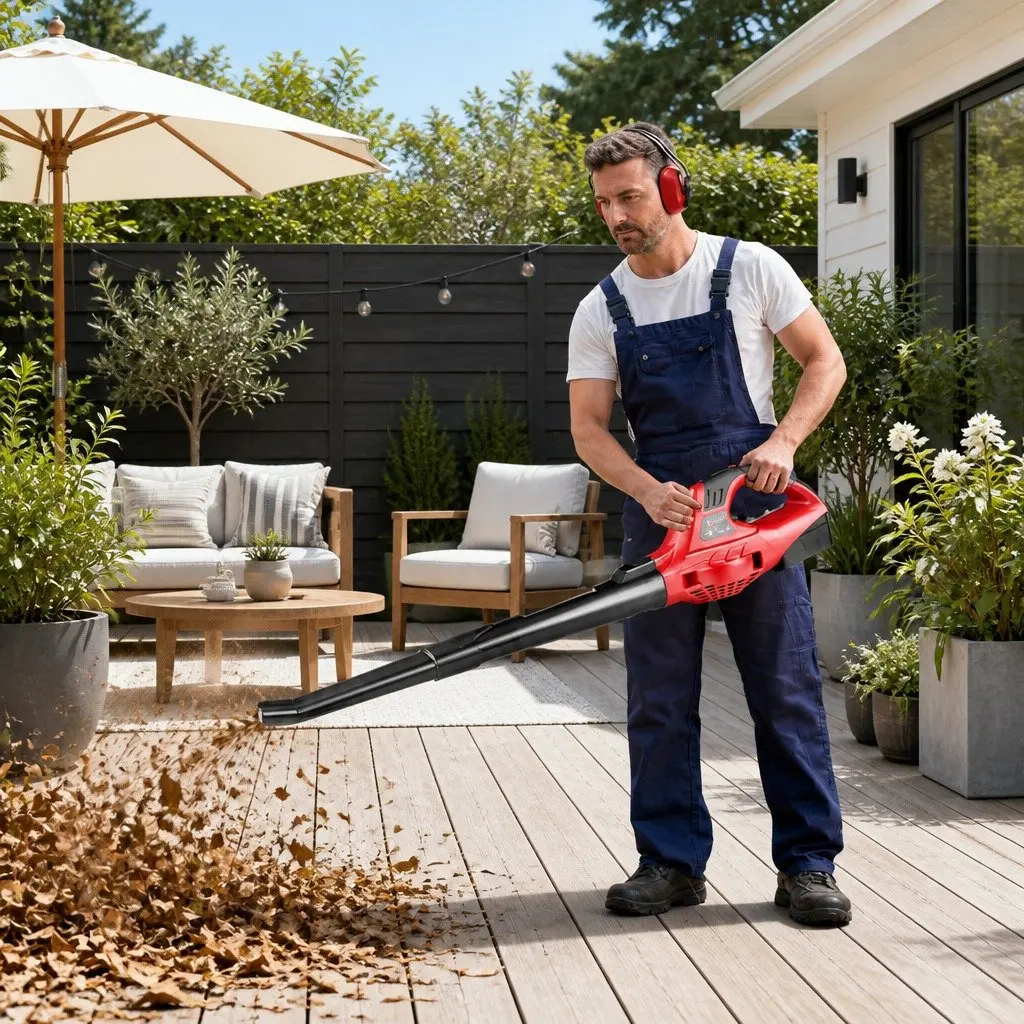 Cordless Leaf Blower 20V Lithium Battery Electric Garden Tool 2-Speed Nozzle