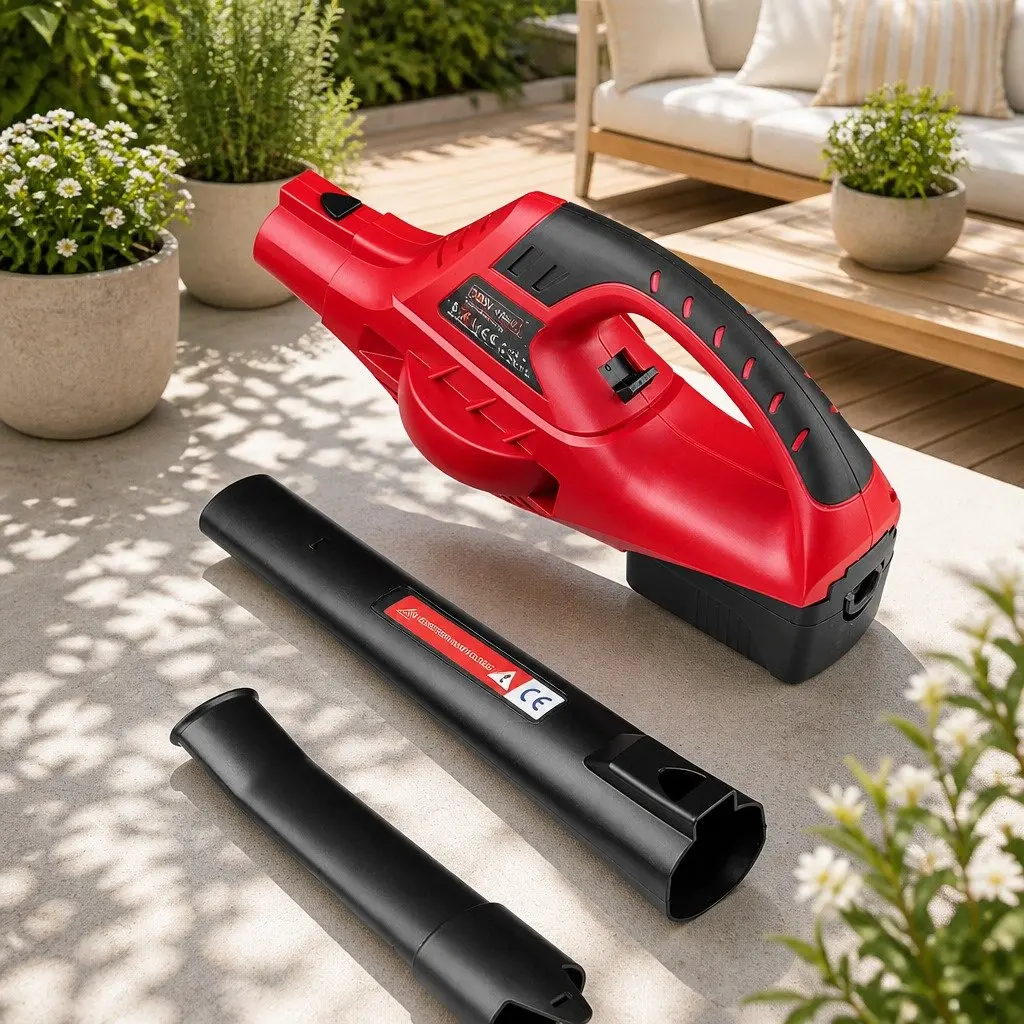 Cordless Leaf Blower 20V Lithium Battery Electric Garden Tool 2-Speed Nozzle