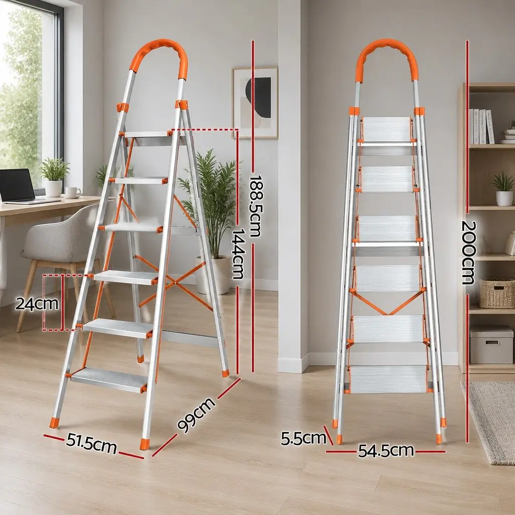 Folding 6 Step Ladder for Home Use