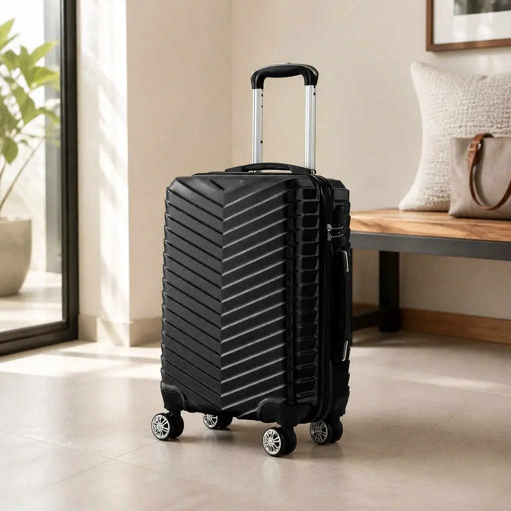 20 Inch Carry On Suitcase Luggage Anti-Theft Lock Dual Wheels