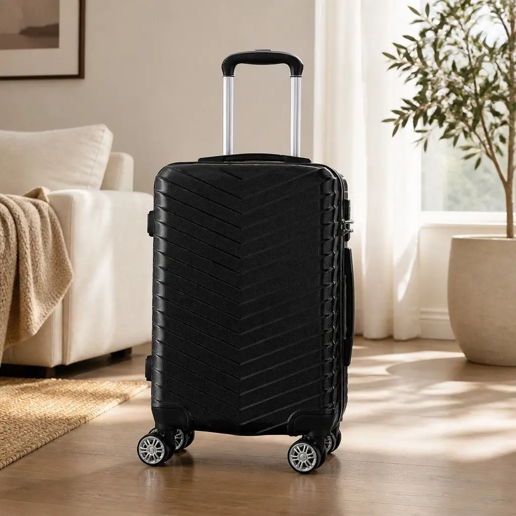20 Inch Carry On Suitcase Luggage Anti-Theft Lock Dual Wheels