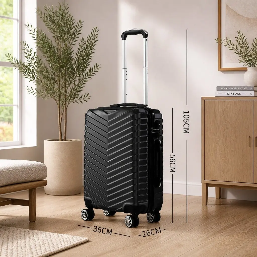 20 Inch Carry On Suitcase Luggage Anti-Theft Lock Dual Wheels