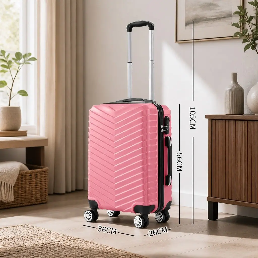 20 Inch Carry On Luggage Suitcase Travel Cabin Bag with Wheels Aluminium Handle
