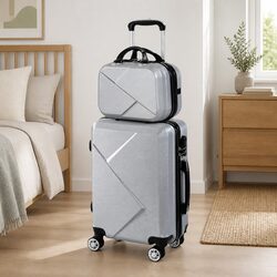 Friendly Travel Luggage Set: 20 Inch Suitcase and Trolley Bag