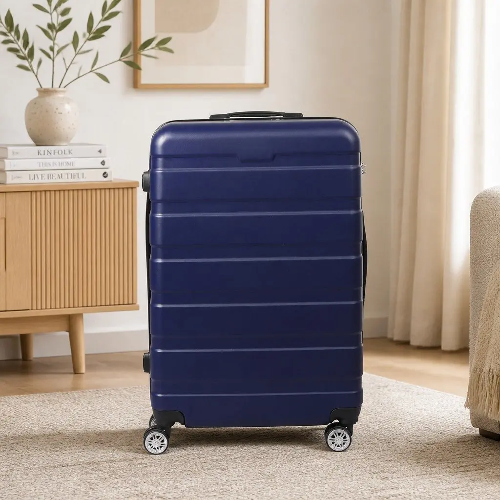 20 Inch Carry On Luggage Suitcase Cabin Bag Lightweight Travel Case Navy