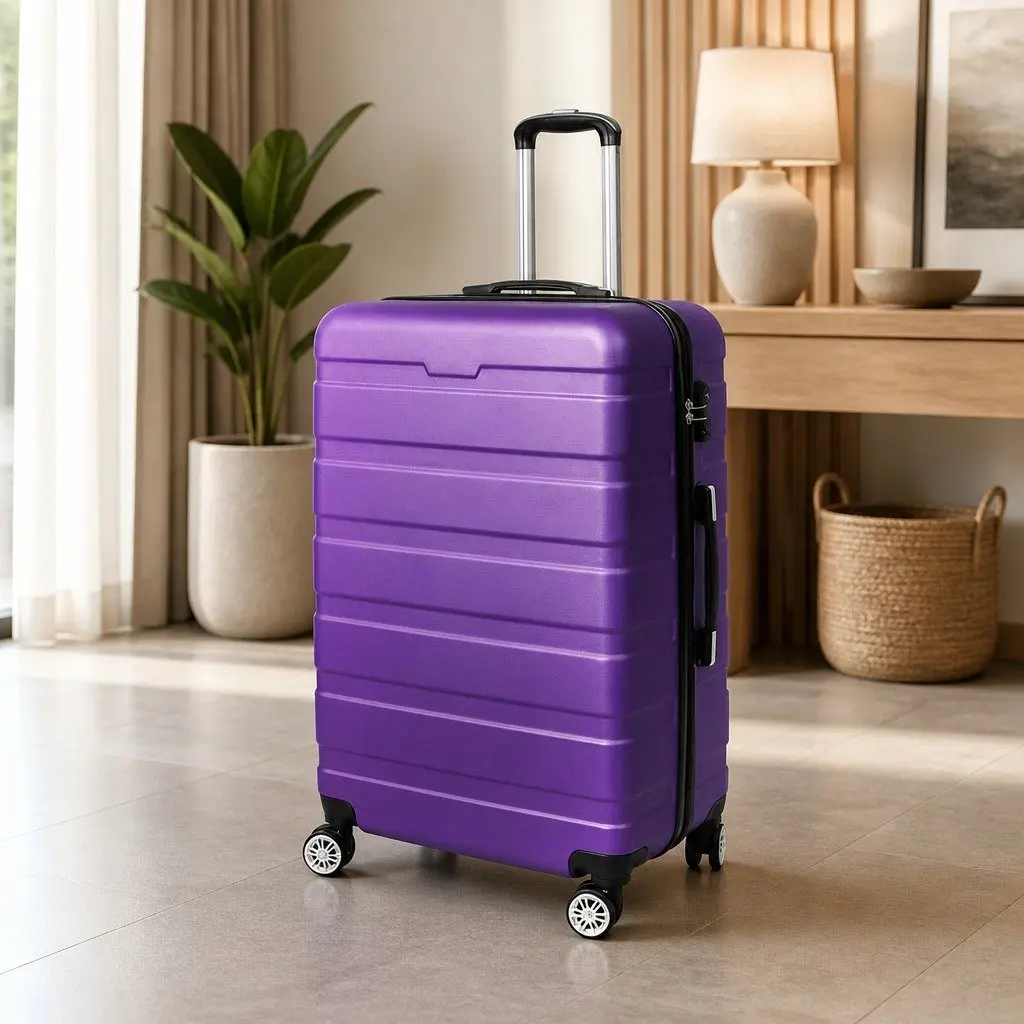 28 Inch Luggage Suitcase Hard Shell Travel Case Purple