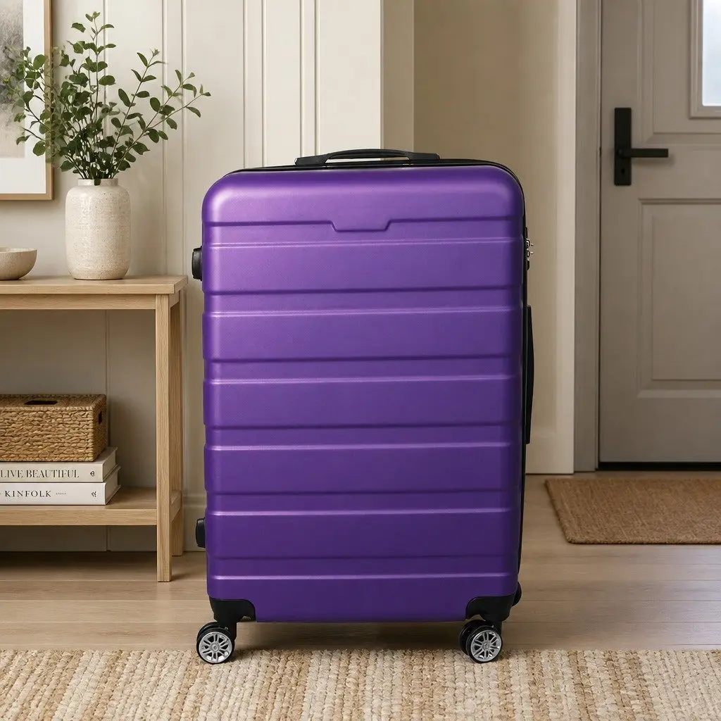 28 Inch Luggage Suitcase Hard Shell Travel Case Purple