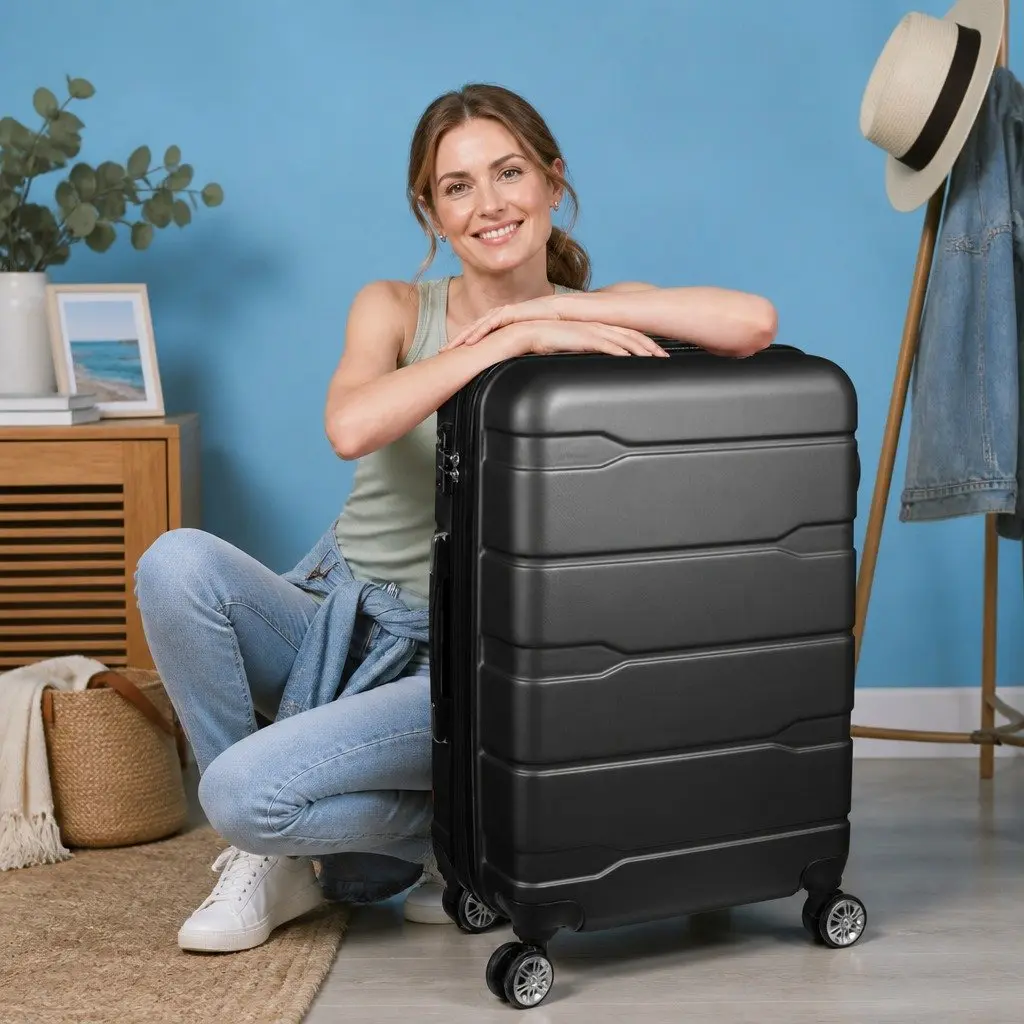Expandable Hard Shell Suitcase Lightweight 28 Inch with 360° Rotatable Wheels