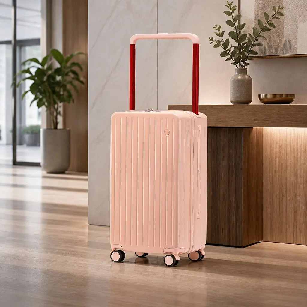 26 Inch Luggage Hard Case Wide Handle Suitcase Pink