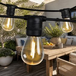 59m LED Festoon String Lights Outdoor Garden Wedding Party Christmas Decorations