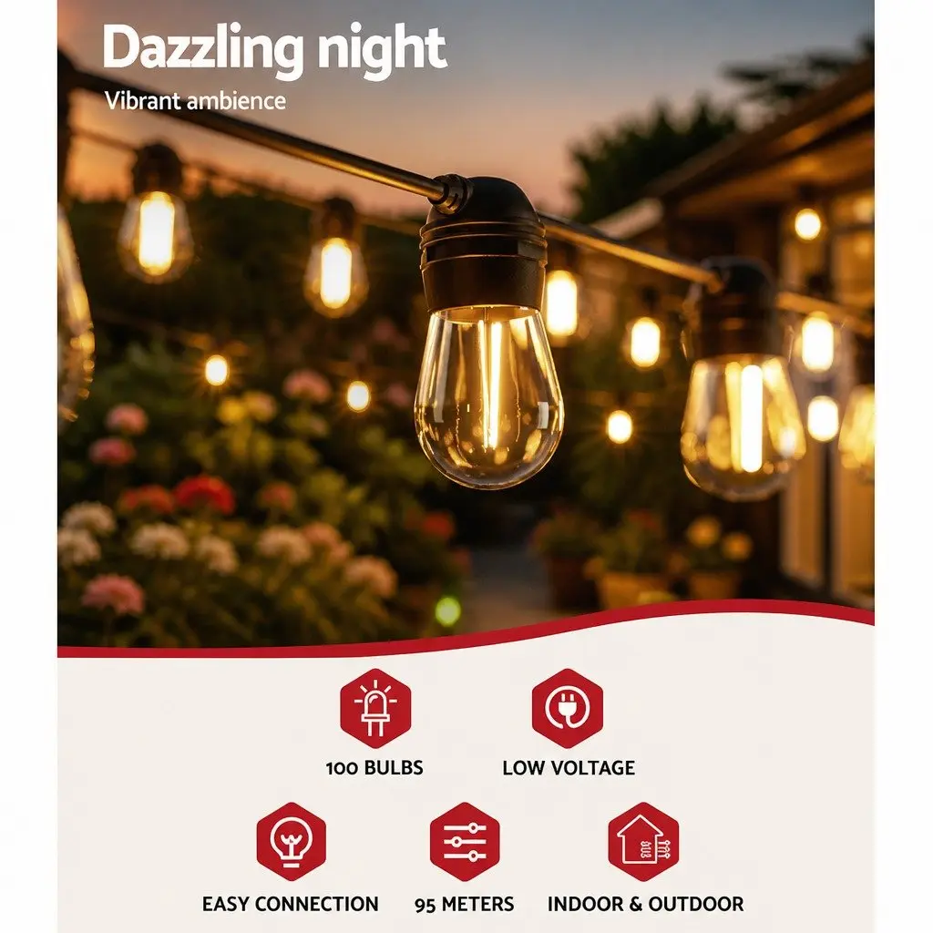 95m Solar Lights