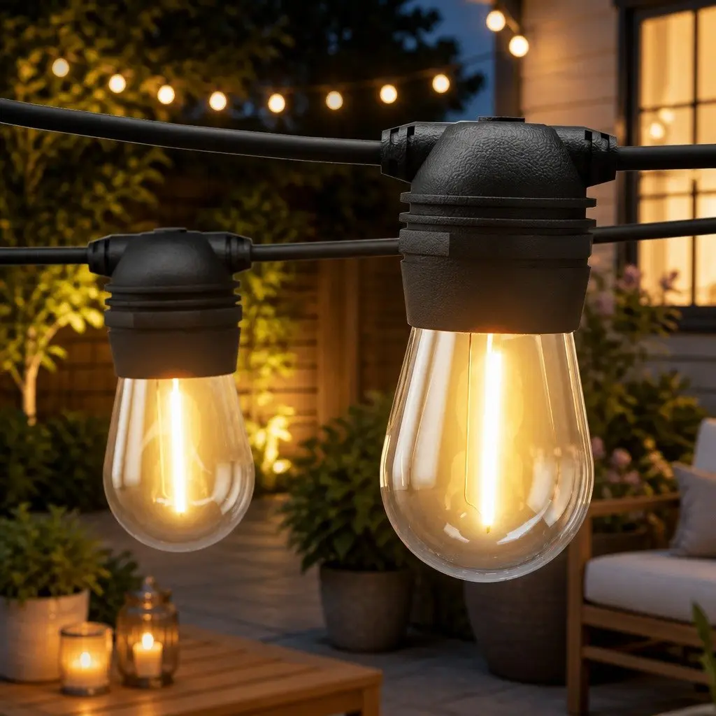 32m Solar Festoon String Lights