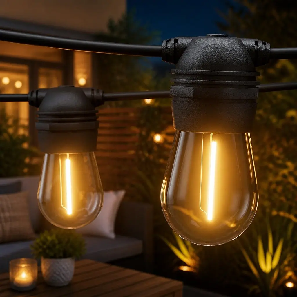 32m Solar Festoon String Lights