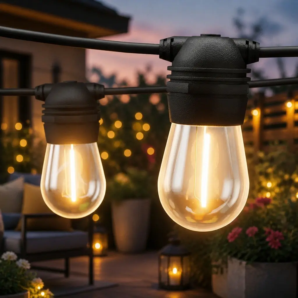 32m Solar Festoon String Lights