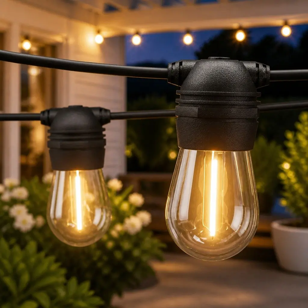 59m Solar Festoon String Lights